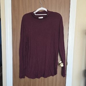Maurices Deep Burgundy Long Sleeve Tee